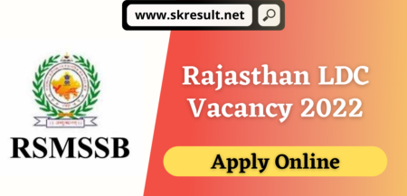 Rajasthan LDC Vacancy 2022 Notifcation