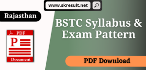 Rajasthan BSTC Syllabus 2024 in Hindi PDF Download