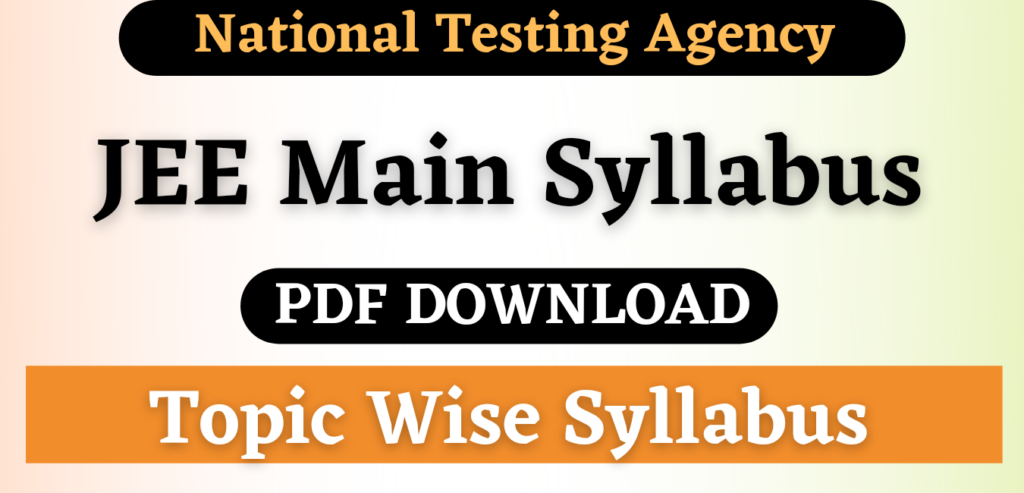 JEE Main 2023 Syllabus PDF Download in Hindi