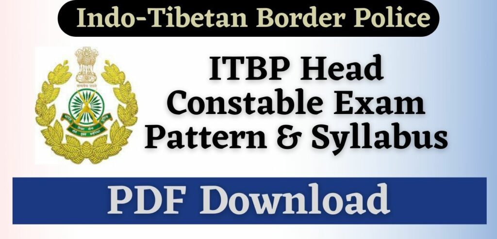 ITBP Head Constable Syllabus 2024 PDF Download