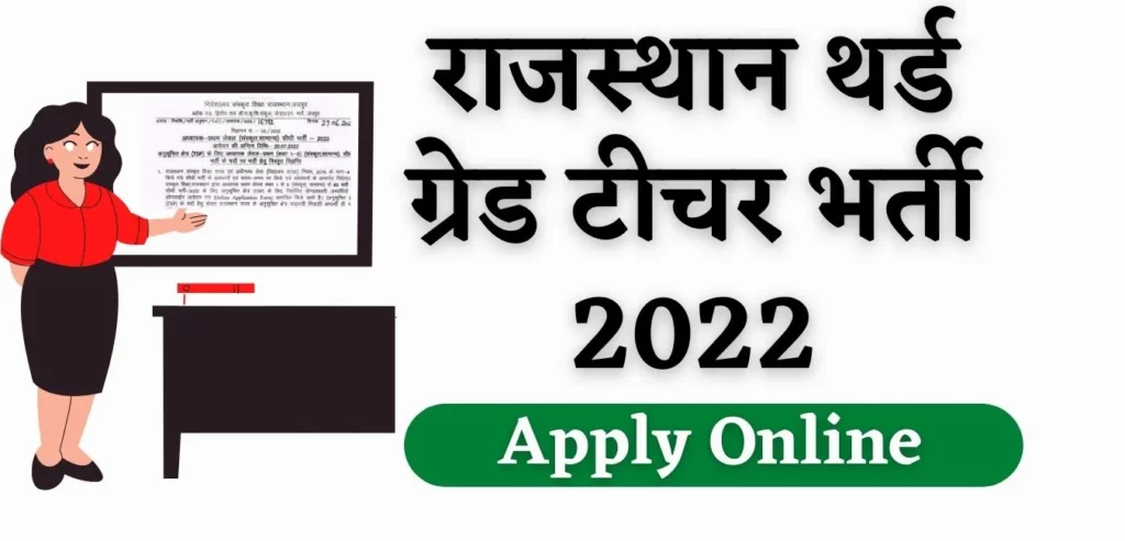 Rajasthan 3rd Grade Teacher Recruitment 2022 Rajasthan 3rd Grade Teacher Recruitment 2022 राजस्थान थर्ड ग्रेड टीचर भर्ती के लिए आवेदन शुरू