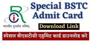 Special BSTC Admit Card 2024 Download Link