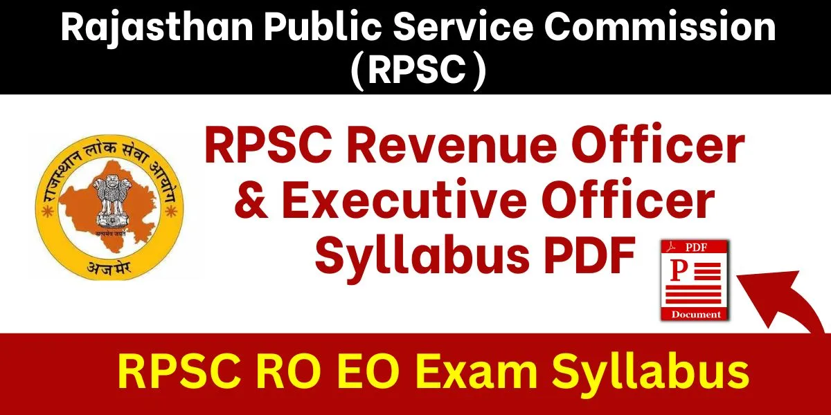 RPSC Revenue Officer Syllabus 2024 PDF Download