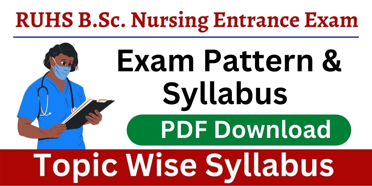 RUHS BSC Nursing Entrance Exam Syllabus 2024 PDF Download