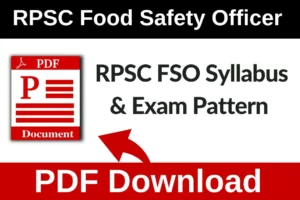 RPSC Food Safety Officer Syllabus 2024 PDF Download