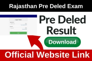 Rajasthan Pre Deled Result 2024