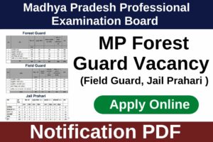 MP Forest Guard Vacancy 2022 Notification PDF Apply Online