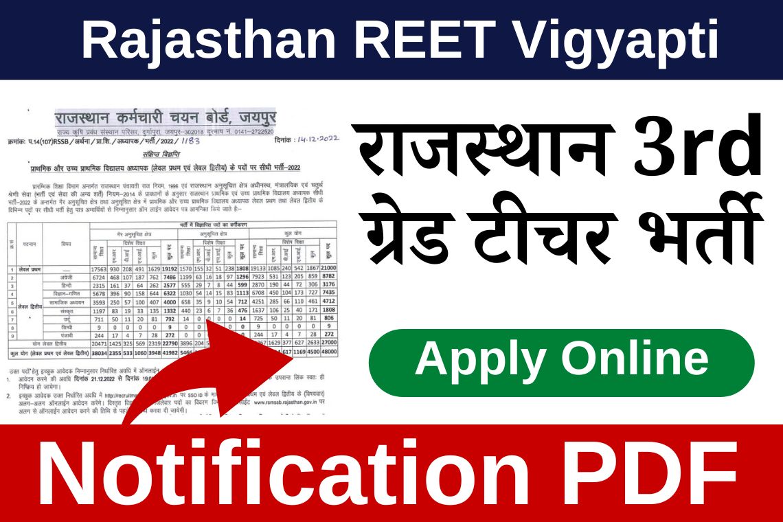 REET Vigyapti 2023 PDF Download