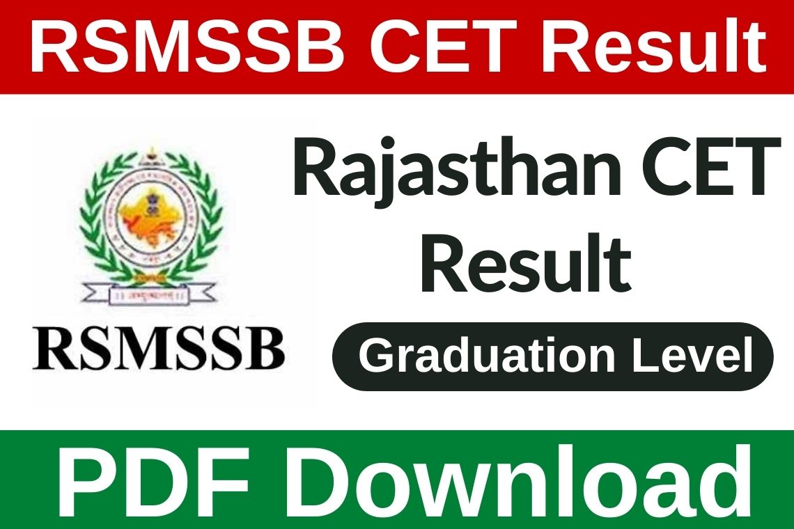 rsmssb cet graduate level result 2023