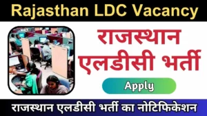 Rajasthan LDC Recruitment 2024 Notifcation PDF