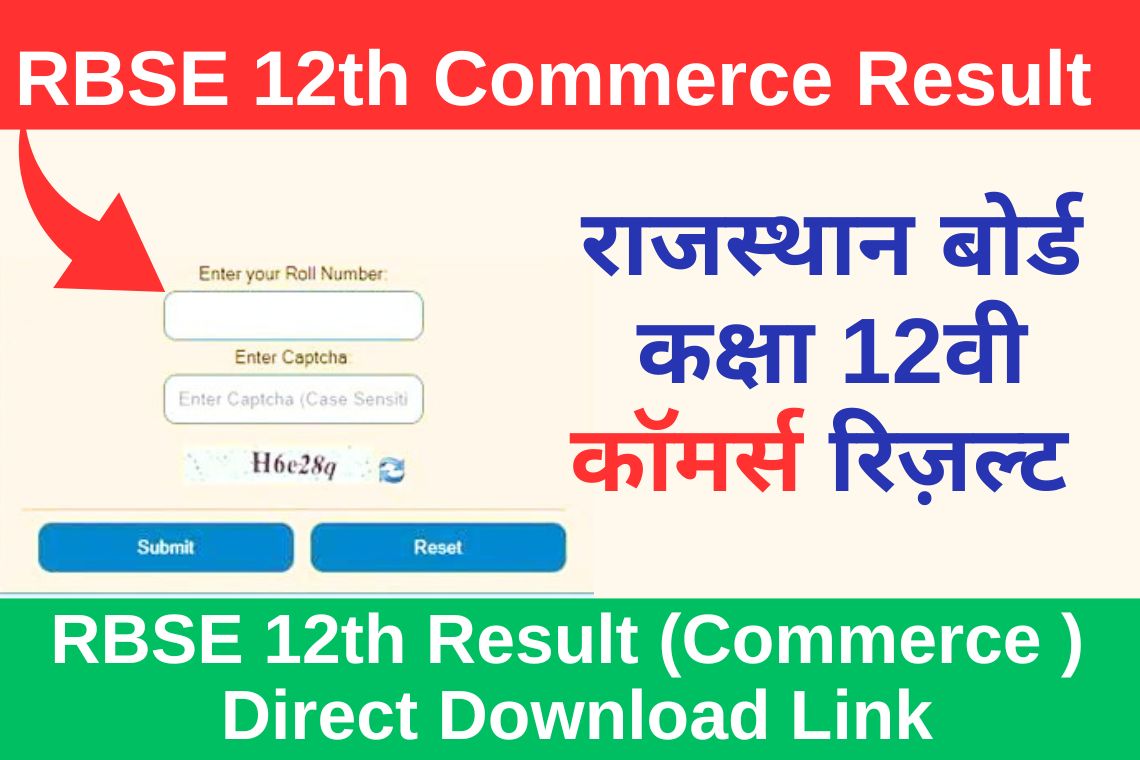 RBSE 12th Commerce Result 2023 Name Wise