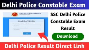 Delhi Police Constable Result 2023 PDF Download