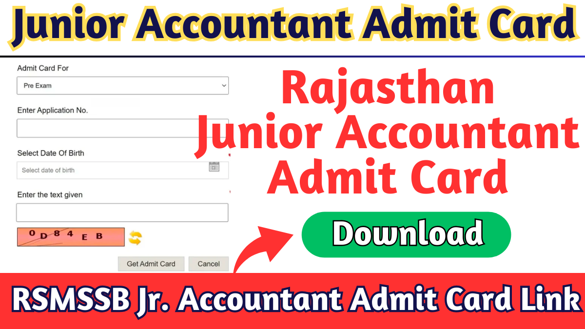 RSMSSB Junior Accountant Admit Card 2024 Direct Link