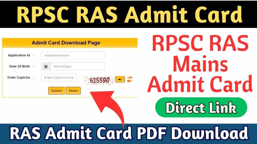 RPSC RAS Admit Card 2024 PDF Download