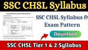 SSC CHSL Syllabus in Hindi PDF Download 2024