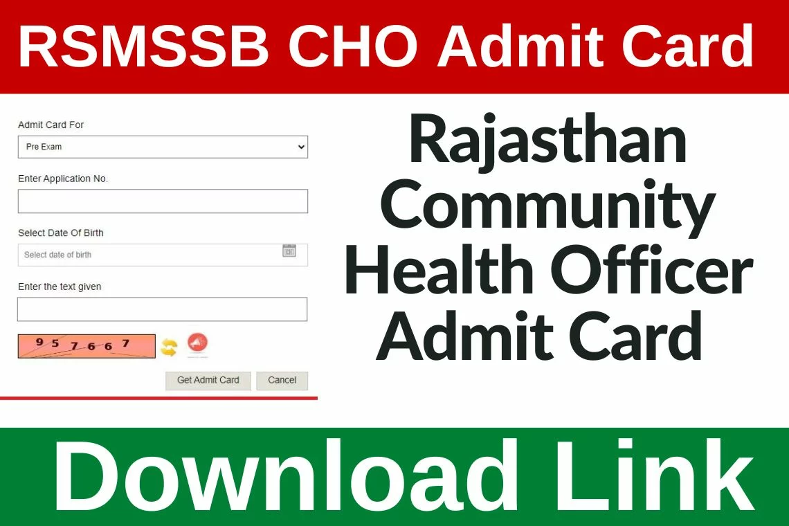 Rajasthan CHO Admit Card 2024 Direct Download Link
